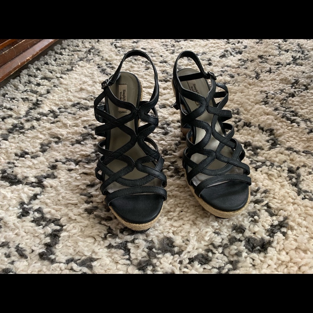 Black Vera Wang Wedges